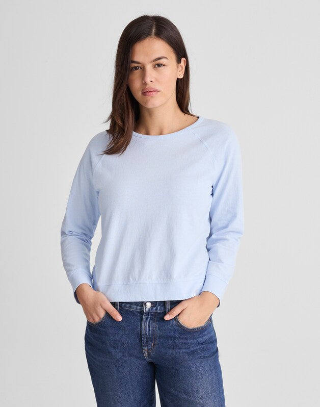 The Relaxed Raglan Tee in Vintage Jersey SKY BLUE