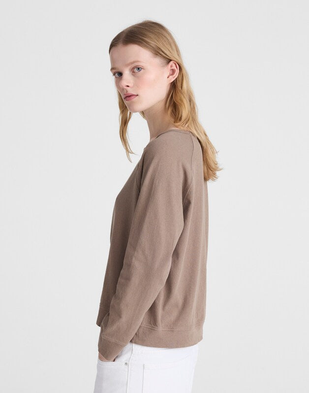 The Relaxed Raglan Tee in Vintage Jersey DARK DRIFTWOOD
