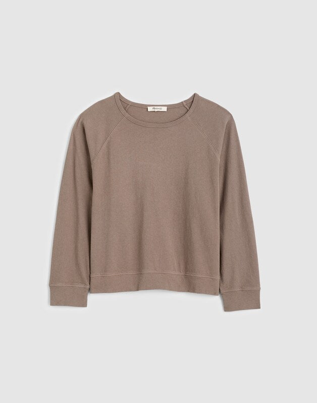 The Relaxed Raglan Tee in Vintage Jersey DARK DRIFTWOOD
