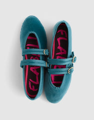 Flabelus Lady Claire Mary Janes GREEN