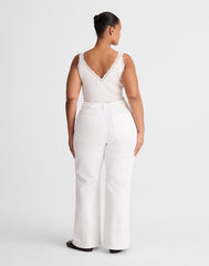 The Plus Emmy Wide-Leg Jean in Tile White TILE WHITE