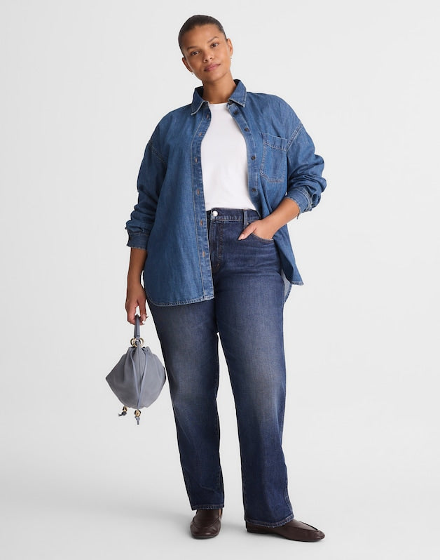 The Plus Longline Straight Jean MIDNIGHT WATERS WASH
