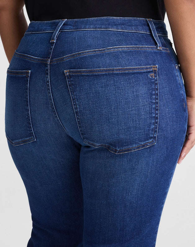 The Plus Flare Crop Jean in Super Stretch Denim OSGOODE WASH