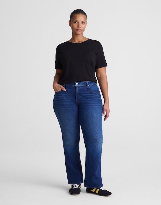 The Plus Flare Crop Jean in Super Stretch Denim OSGOODE WASH