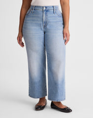 The Plus Curvy Perfect Vintage Wide-Leg Crop Jean RAEBROOK WASH