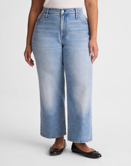 The Plus Curvy Perfect Vintage Wide-Leg Crop Jean RAEBROOK WASH