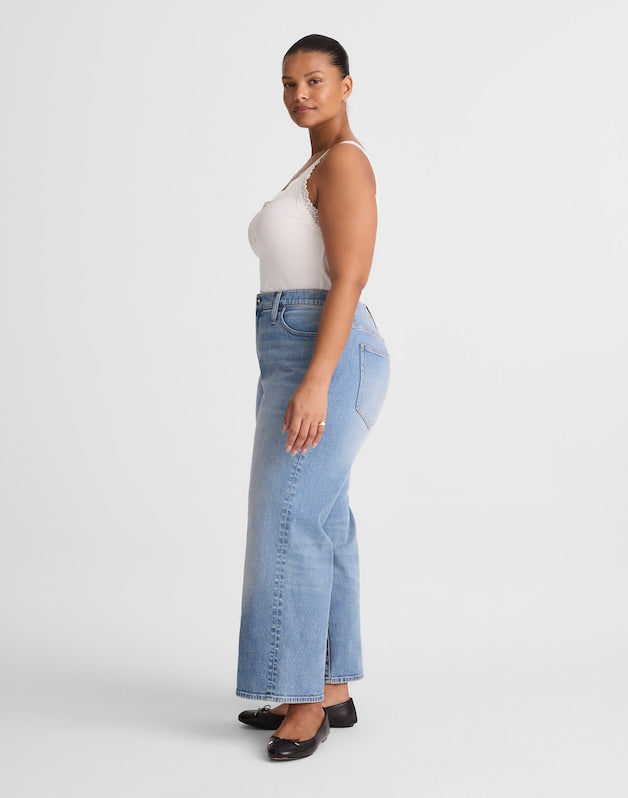 The Plus Curvy Perfect Vintage Wide-Leg Crop Jean RAEBROOK WASH