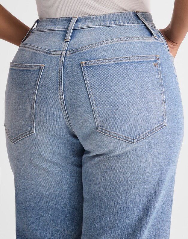 The Plus Curvy Perfect Vintage Wide-Leg Crop Jean RAEBROOK WASH