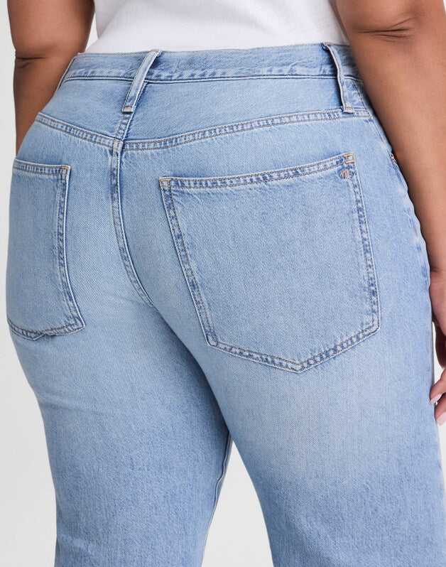 The Plus Curvy Dean Easy Straight Jean in Airy Denim FADED HORIZON WASH