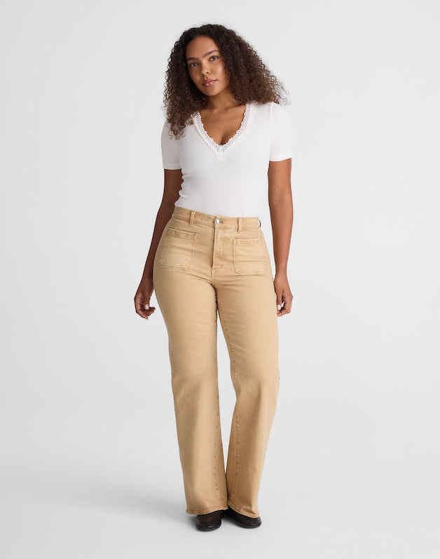 The Curvy Emmy Wide-Leg Pant FAWN