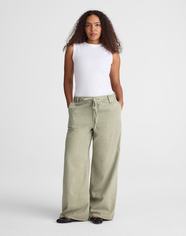 The Curvy Ultimate Wide-Leg Pant in Airy Denim SAGEBRUSH
