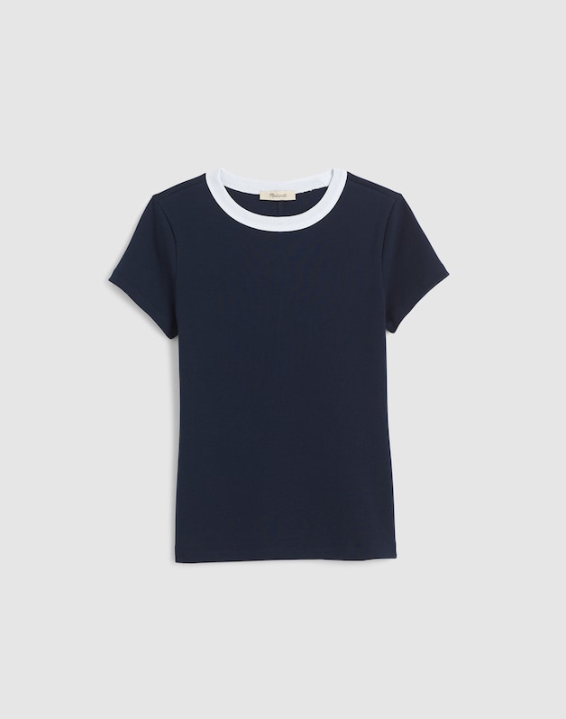 The '90s Crewneck Tee in Compact Cotton COLORBLOCK