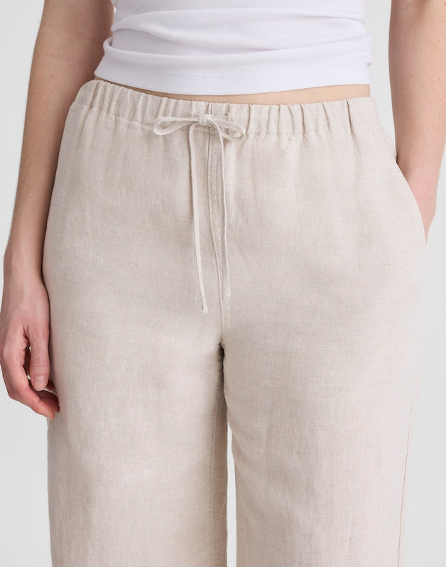 Tall Pull-On Pants in 100% Linen OAT