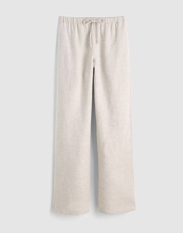 Pull-On Pants in 100% Linen OAT
