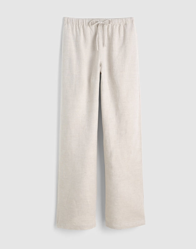 Tall Pull-On Pants in 100% Linen OAT
