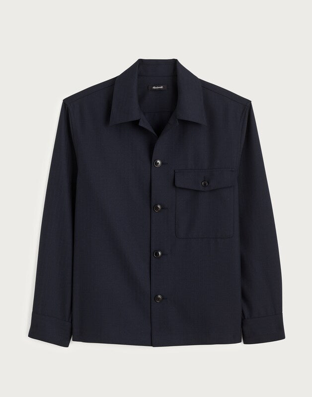 Overshirt in Wool-Blend Herringbone HERRINGBONE