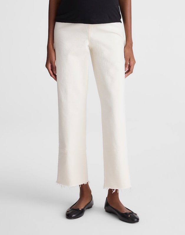 The Maternity Perfect Vintage Wide-Leg Crop Jean in Vintage Canvas VINTAGE CANVAS