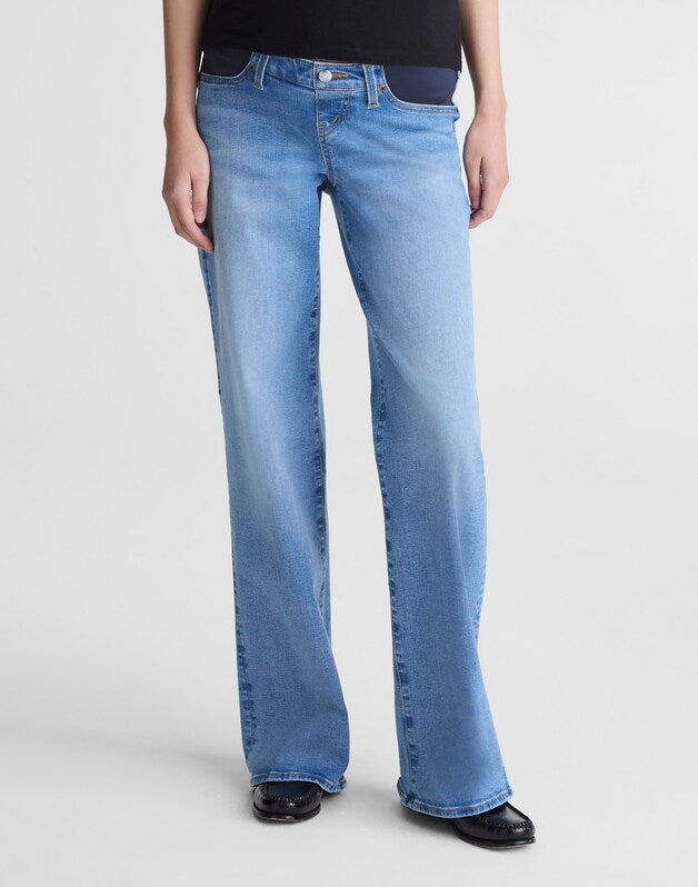 The Maternity Wide-Leg Jean in Super Stretch Denim COASTAL BLUE WASH