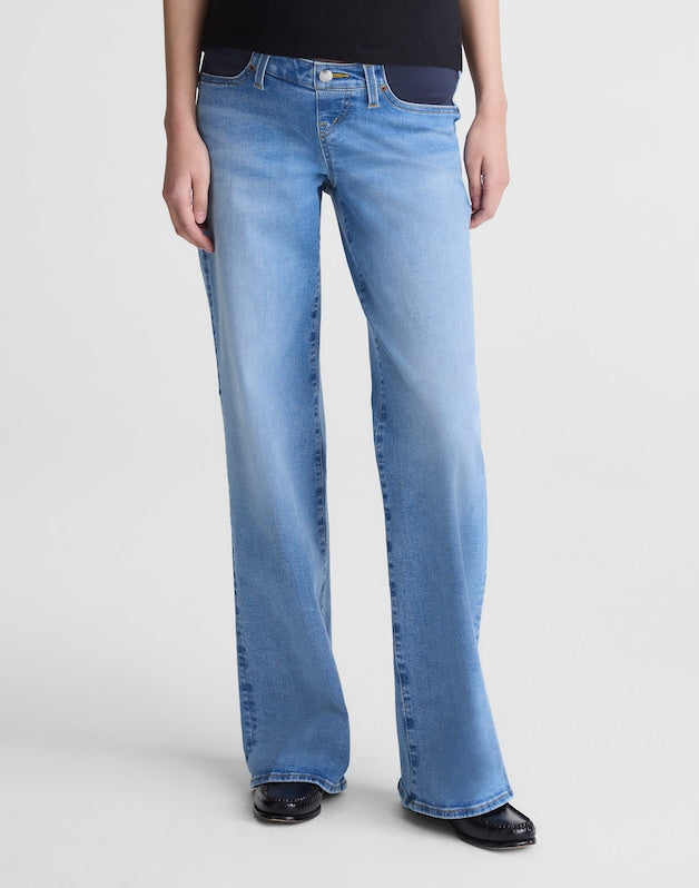 The Maternity Wide-Leg Jean in Super Stretch Denim COASTAL BLUE WASH