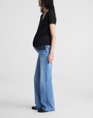 The Maternity Wide-Leg Jean in Super Stretch Denim COASTAL BLUE WASH