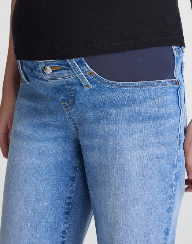 The Maternity Wide-Leg Jean in Super Stretch Denim COASTAL BLUE WASH