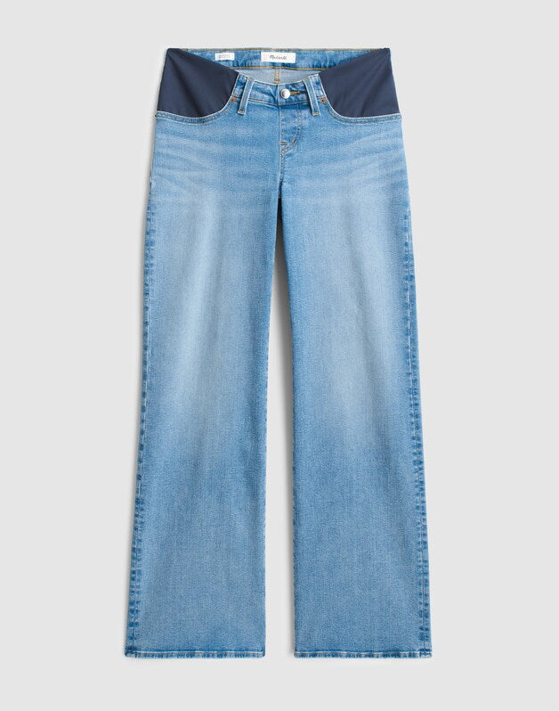 The Maternity Wide-Leg Jean in Super Stretch Denim COASTAL BLUE WASH
