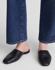 The Mylie Mule in Leather TRUE BLACK