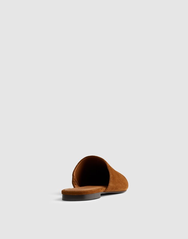 The Mylie Mule in Suede GLAZED WALNUT