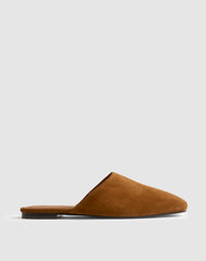 The Mylie Mule in Suede GLAZED WALNUT