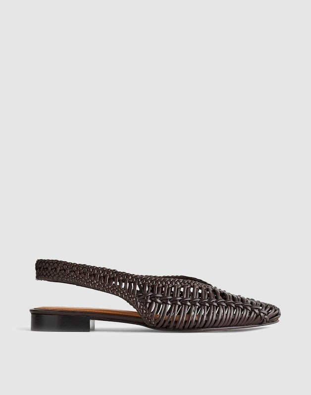 The Harpor Slingback Flat DARK CAROB