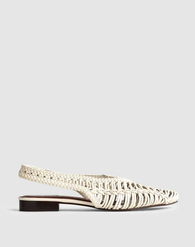 The Harpor Slingback Flat VINTAGE MUSLIN