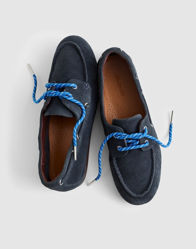 The Jamie Boat Shoe in Suede CRAFTSMAN BLUE