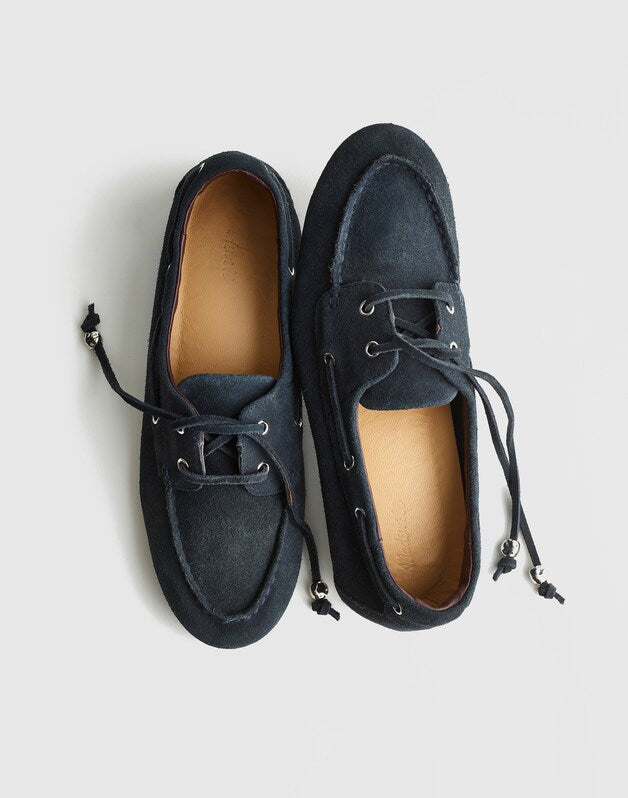 The Jamie Boat Shoe in Suede CRAFTSMAN BLUE