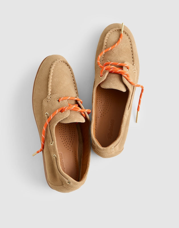 The Jamie Boat Shoe in Suede WALNUT SHELL