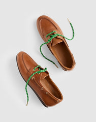 The Jamie Boat Shoe in Leather DAREST BROWN
