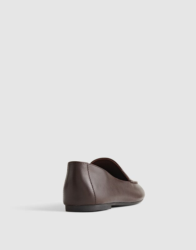 The Dolli Loafer in  Glove Leather DARK CAROB