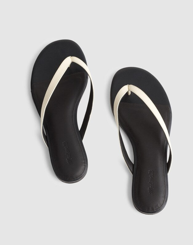 The Iggy Thong Sandal in Leather VINTAGE MUSLIN MULTI