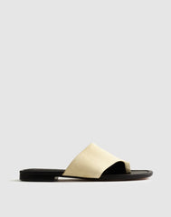 The Maycie Toe-Loop Slide in Suede FLAX