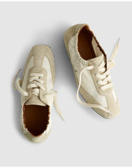 The Greta Ballet Sneaker in Nylon &amp; Suede VINTAGE KHAKI MULTI