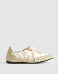 The Greta Ballet Sneaker in Nylon &amp; Suede VINTAGE KHAKI MULTI
