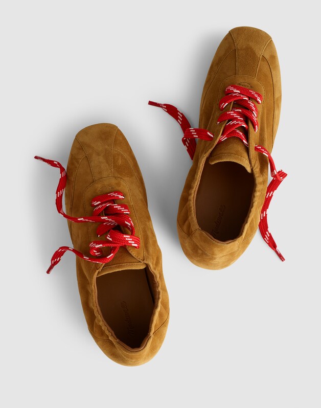 The Greta Ballet Sneaker in Suede SAND DUNE