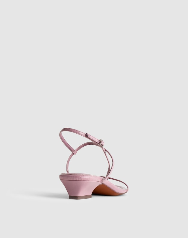 The Maycie Asymmetric T-Strap Sandal in Patent Leather PROVENCE GRAPE