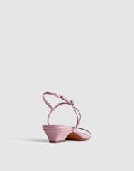 The Maycie Asymmetric T-Strap Sandal in Patent Leather PROVENCE GRAPE