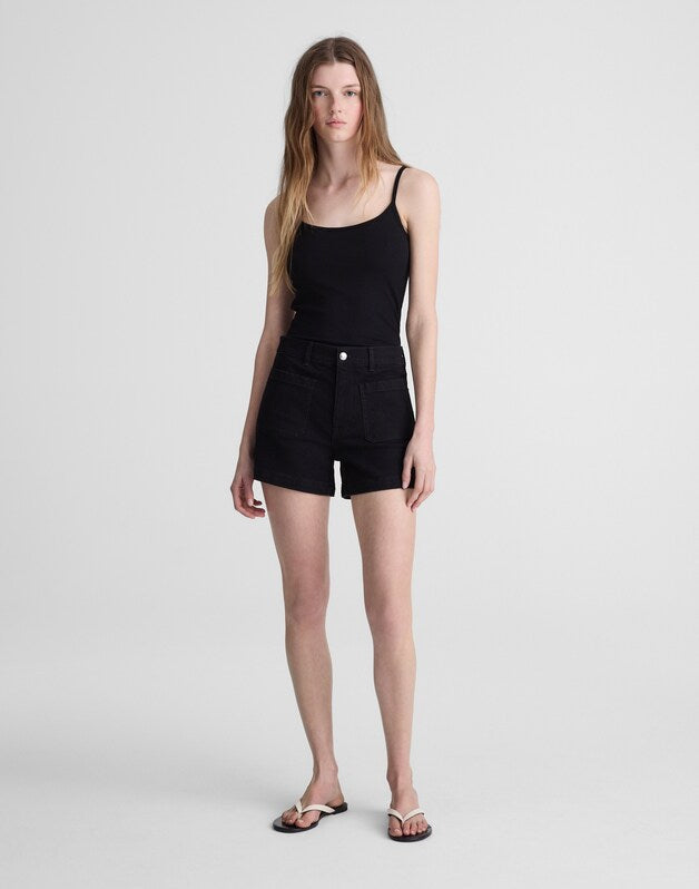 The Emmy Denim Short BLACK RINSE WASH