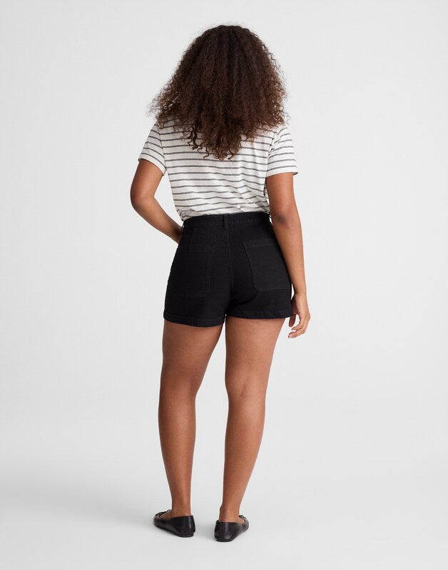 The Curvy Emmy Denim Short BLACK RINSE WASH