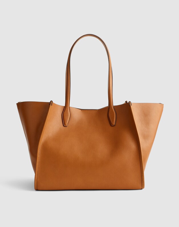 The Lexington Tote in Leather HOT COFFEE