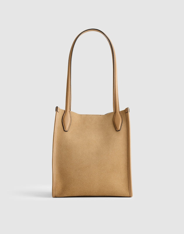The Lexington Small Tote in Suede WALNUT SHELL