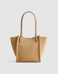The Lexington Small Tote in Suede WALNUT SHELL