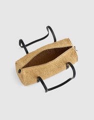 The Brioche Shoulder Bag in Raffia NATURAL MULTI