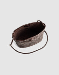 The Signature Woven Crossbody Bag COFFEE BEAN